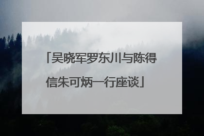 吴晓军罗东川与陈得信朱可炳一行座谈
