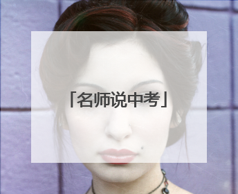 名师说中考
