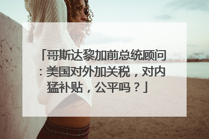 哥斯达黎加前总统顾问：美国对外加关税，对内猛补贴，公平吗？