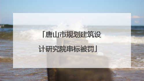 唐山市规划建筑设计研究院串标被罚