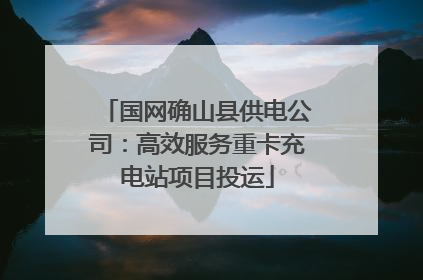 国网确山县供电公司：高效服务重卡充电站项目投运