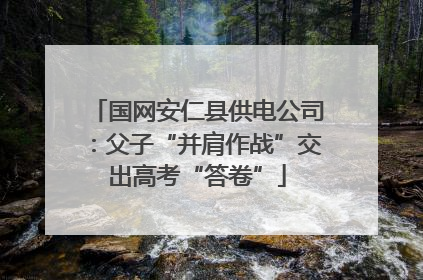 国网安仁县供电公司：父子“并肩作战”交出高考“答卷”