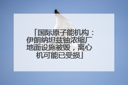 国际原子能机构：伊朗纳坦兹铀浓缩厂地面设施被毁，离心机可能已受损