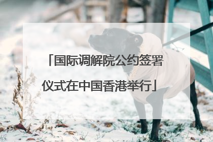 国际调解院公约签署仪式在中国香港举行