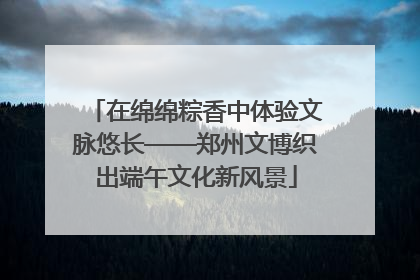 在绵绵粽香中体验文脉悠长——郑州文博织出端午文化新风景