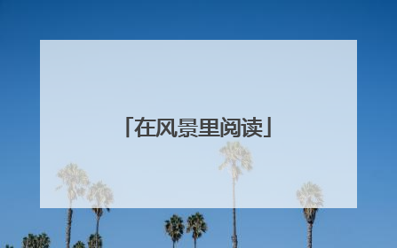 在风景里阅读
