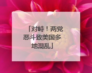 对峙！两党恶斗致美国多地混乱