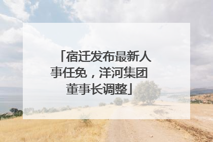 宿迁发布最新人事任免，洋河集团董事长调整
