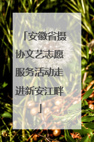 安徽省摄协文艺志愿服务活动走进新安江畔