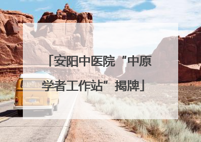安阳中医院“中原学者工作站”揭牌