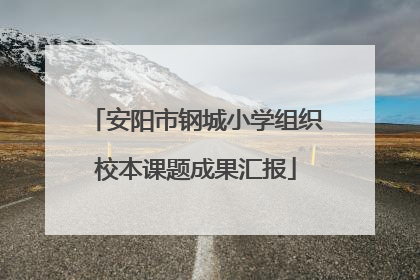 安阳市钢城小学组织校本课题成果汇报