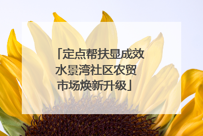 定点帮扶显成效 水景湾社区农贸市场焕新升级