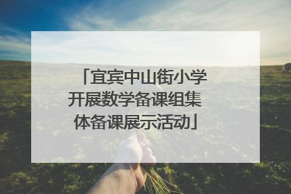 宜宾中山街小学开展数学备课组集体备课展示活动
