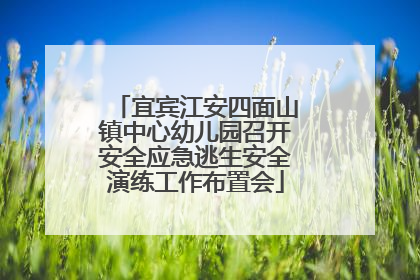 宜宾江安四面山镇中心幼儿园召开安全应急逃生安全演练工作布置会