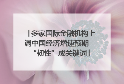 多家国际金融机构上调中国经济增速预期 “韧性”成关键词