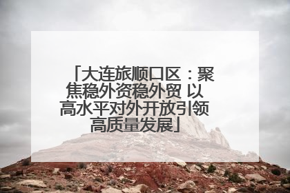 大连旅顺口区：聚焦稳外资稳外贸 以高水平对外开放引领高质量发展