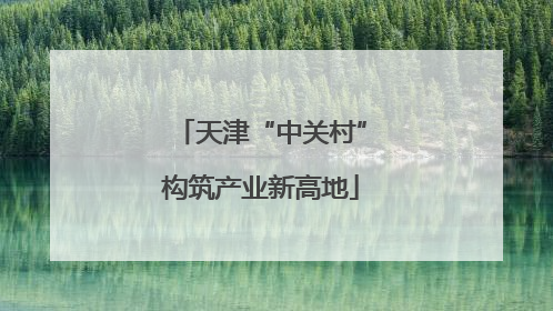 天津“中关村”构筑产业新高地