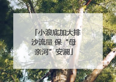 小浪底加大排沙流量 保“母亲河”安澜
