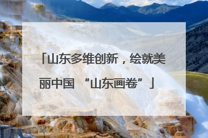 山东多维创新，绘就美丽中国 “山东画卷”