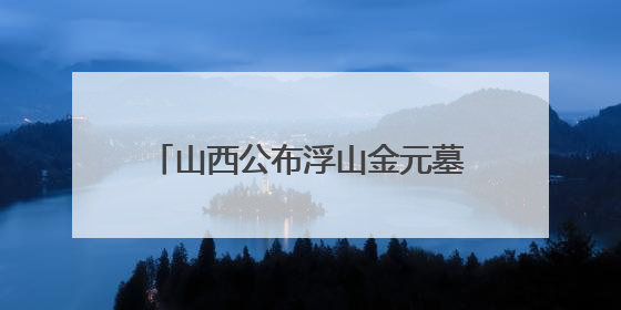 山西公布浮山金元墓考古资料 为研究晋南金元葬具提供样本
