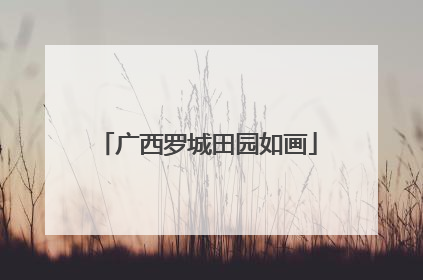广西罗城田园如画