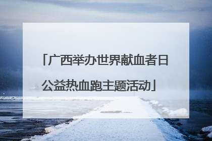 广西举办世界献血者日公益热血跑主题活动