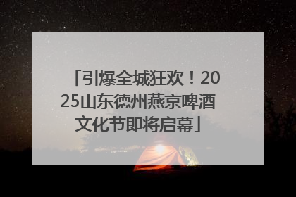 引爆全城狂欢！2025山东德州燕京啤酒文化节即将启幕