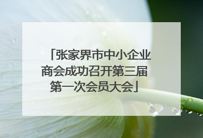 张家界市中小企业商会成功召开第三届第一次会员大会