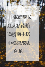 张靖皋长江大桥南航道桥南主塔中横梁成功合龙