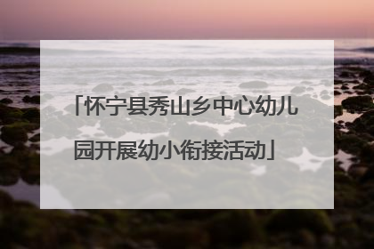 怀宁县秀山乡中心幼儿园开展幼小衔接活动
