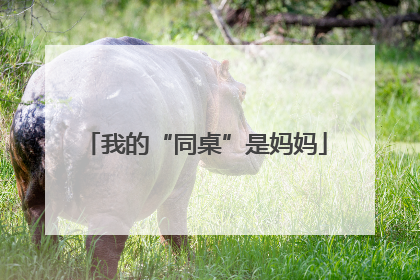 我的“同桌”是妈妈