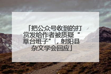 把公众号收到的打赏发给作者被质疑“草台班子”，射阳县杂文学会回应