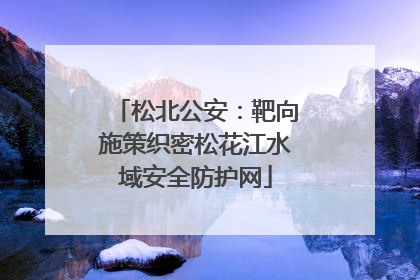 松北公安：靶向施策织密松花江水域安全防护网