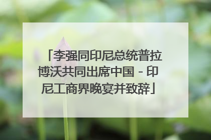 李强同印尼总统普拉博沃共同出席中国－印尼工商界晚宴并致辞