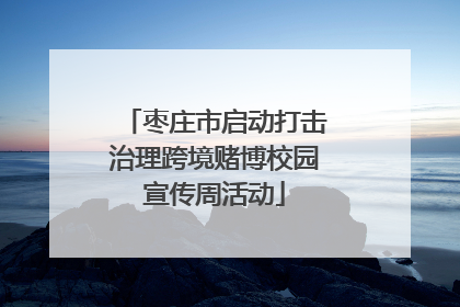 枣庄市启动打击治理跨境赌博校园宣传周活动