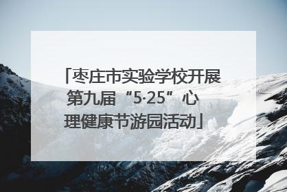 枣庄市实验学校开展第九届“5·25”心理健康节游园活动