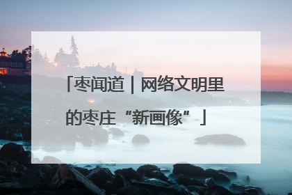枣闻道｜网络文明里的枣庄“新画像”