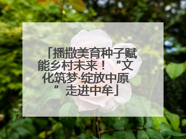 播撒美育种子赋能乡村未来！“文化筑梦·绽放中原”走进中牟