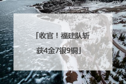 收官！福建队斩获4金7银9铜