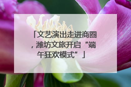 文艺演出走进商圈，潍坊文旅开启“端午狂欢模式”