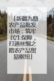 新疆九鼎农产品批发市场：筑牢民生保障，打通丝绸之路农产品贸易枢纽