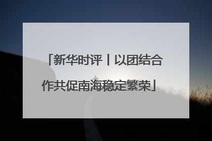 新华时评丨以团结合作共促南海稳定繁荣