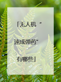 无人机“速成弹药”有哪些