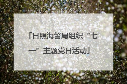 日照海警局组织“七一”主题党日活动