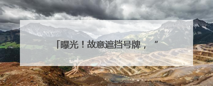 曝光！故意遮挡号牌，“小聪明”付出“大代价”