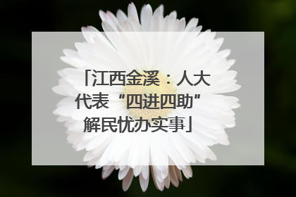 江西金溪：人大代表“四进四助”解民忧办实事