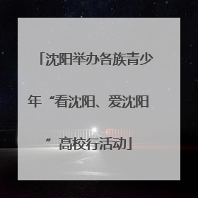沈阳举办各族青少年“看沈阳、爱沈阳”高校行活动