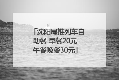 沈阳局推列车自助餐 早餐20元午餐晚餐30元