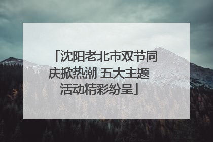 沈阳老北市双节同庆掀热潮 五大主题活动精彩纷呈