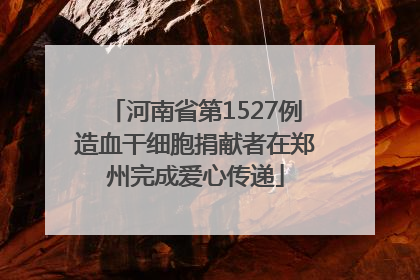 河南省第1527例造血干细胞捐献者在郑州完成爱心传递